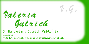 valeria gulrich business card